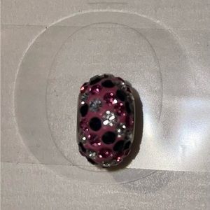 PANDORA PINK BLACK SILVER SHINING ELEGANCE SPACER CHARM